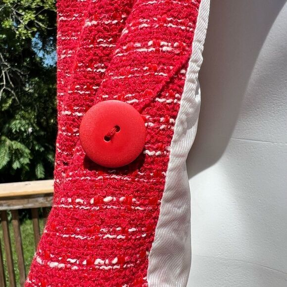 ZARA RED Texture Double Breast Blazer Size Small - Picture 6 of 14